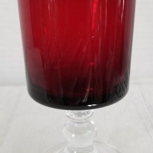 Vintage Cristal D'Arques Durand France CRA3 Ruby Glass Wine Glass